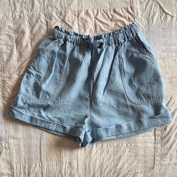 Zimmermann Pants - Zimmermann Kids Girls Waverly denim shorts heart motif on the back size 10